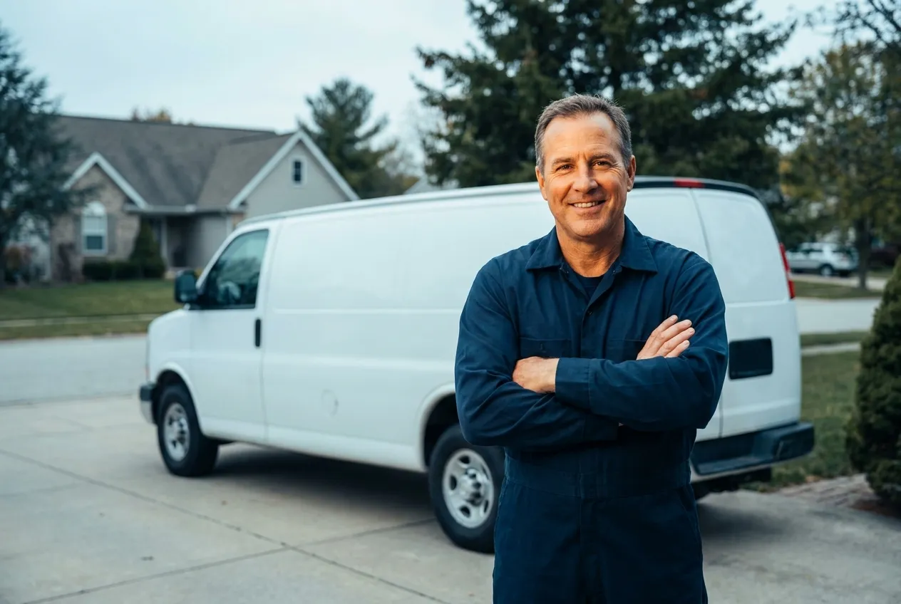 A Barrie HVAC Pros technician ready to head out on a service call